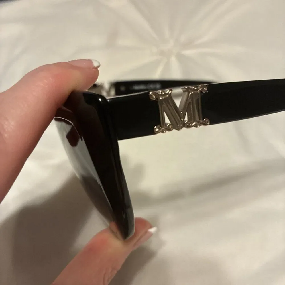 Max Mara Authentic Black Cat Eye Sunglasses - Picture 5 of 8